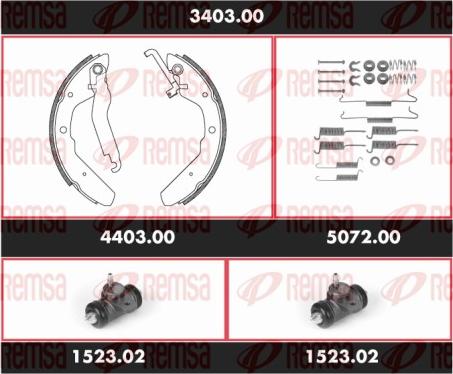 Remsa 3403.00 - Bremžu loku komplekts ps1.lv