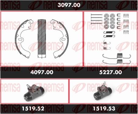 Remsa 3097.00 - Bremžu loku komplekts ps1.lv