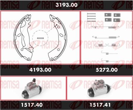 Remsa 3193.00 - Bremžu loku komplekts ps1.lv