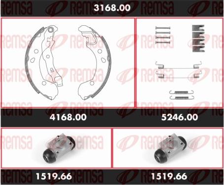 Remsa 3168.00 - Bremžu loku komplekts ps1.lv