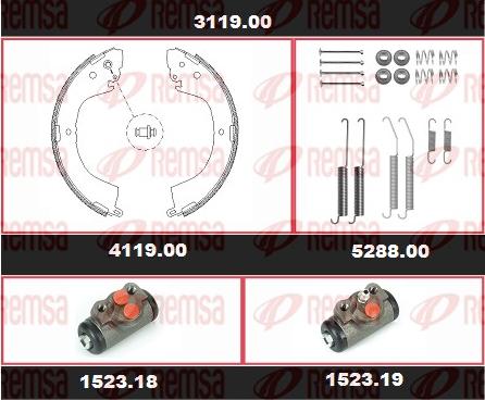 Remsa 3119.00 - Bremžu loku komplekts ps1.lv