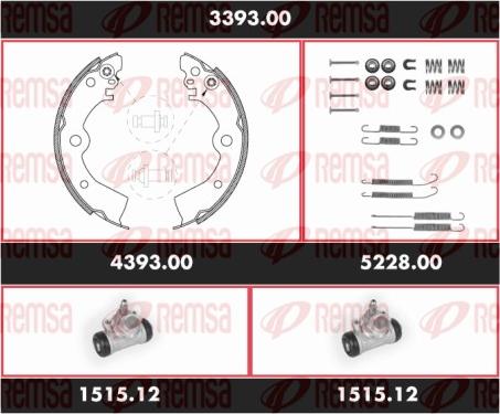 Remsa 3393.00 - Bremžu loku komplekts ps1.lv