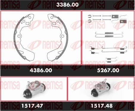 Remsa 3386.00 - Bremžu loku komplekts ps1.lv