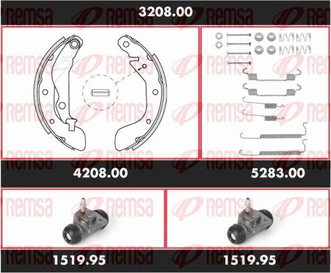 Remsa 3208.00 - Bremžu loku komplekts ps1.lv