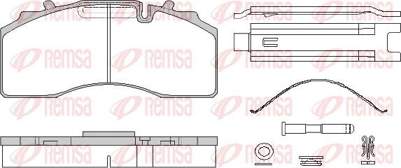 Remsa JCA 1415.80 - Bremžu uzliku kompl., Disku bremzes ps1.lv