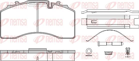 Remsa JCA 1416.80 - Bremžu uzliku kompl., Disku bremzes ps1.lv