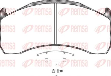 Remsa JCA 1072.00 - Bremžu uzliku kompl., Disku bremzes ps1.lv