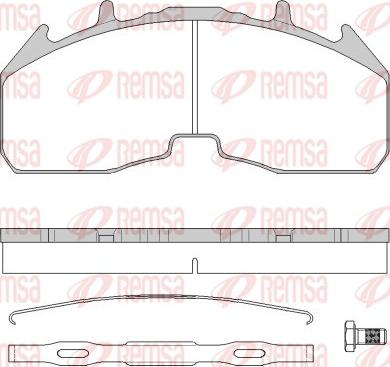 Remsa JCA 1842.80 - Bremžu uzliku kompl., Disku bremzes ps1.lv