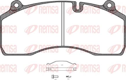 Remsa JCA 1306.00 - Bremžu uzliku kompl., Disku bremzes ps1.lv