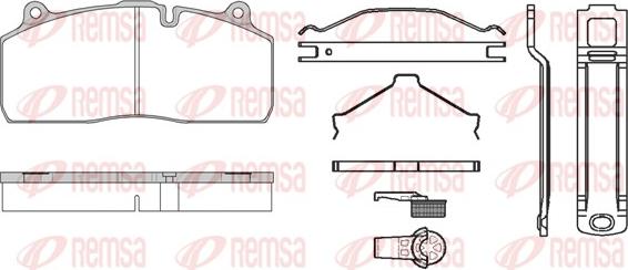 Remsa JCA 1316.81 - Bremžu uzliku kompl., Disku bremzes ps1.lv