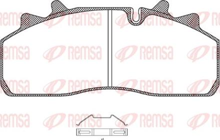 Remsa JCA 1254.00 - Bremžu uzliku kompl., Disku bremzes ps1.lv