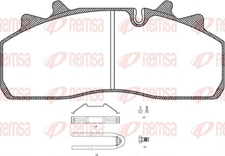 Remsa JCA 1254.80 - Bremžu uzliku kompl., Disku bremzes ps1.lv