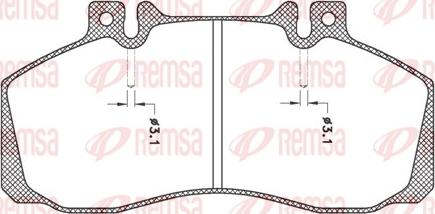 Remsa JCA 245.00 - Bremžu uzliku kompl., Disku bremzes ps1.lv