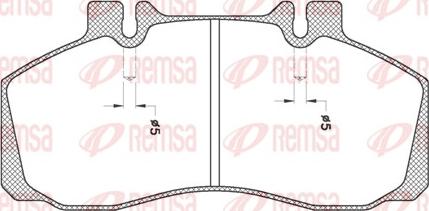 Remsa JCA 245.20 - Bremžu uzliku kompl., Disku bremzes ps1.lv