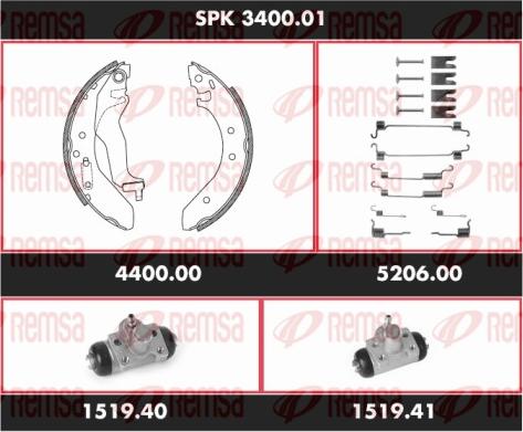 Remsa SPK 3400.01 - Bremžu loku komplekts ps1.lv