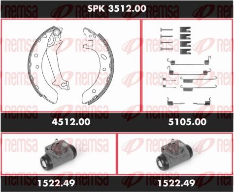 Remsa SPK 3512.00 - Bremžu loku komplekts ps1.lv