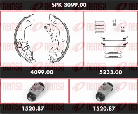 Remsa SPK 3099.00 - Bremžu loku komplekts ps1.lv