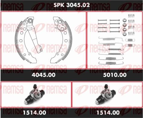 Remsa SPK 3045.02 - Bremžu loku komplekts ps1.lv