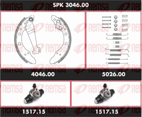 Remsa SPK 3046.00 - Bremžu loku komplekts ps1.lv