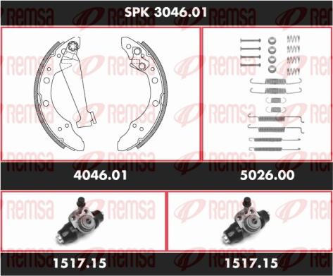 Remsa SPK 3046.01 - Bremžu loku komplekts ps1.lv