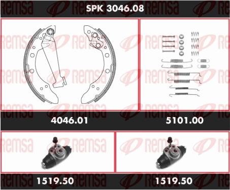 Remsa SPK 3046.08 - Bremžu loku komplekts ps1.lv