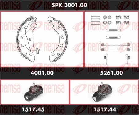 Remsa SPK 3001.00 - Bremžu loku komplekts ps1.lv