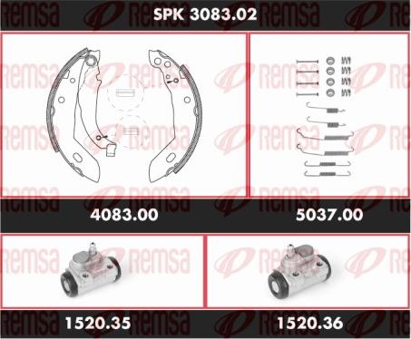 Remsa SPK 3083.02 - Bremžu loku komplekts ps1.lv