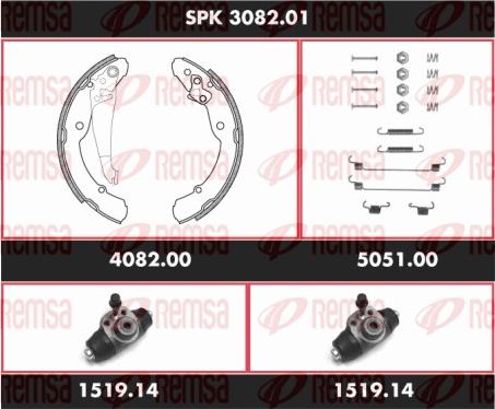 Remsa SPK 3082.01 - Bremžu loku komplekts ps1.lv