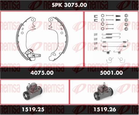 Remsa SPK 3075.00 - Bremžu loku komplekts ps1.lv