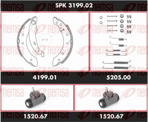 Remsa SPK 3199.02 - Bremžu loku komplekts ps1.lv