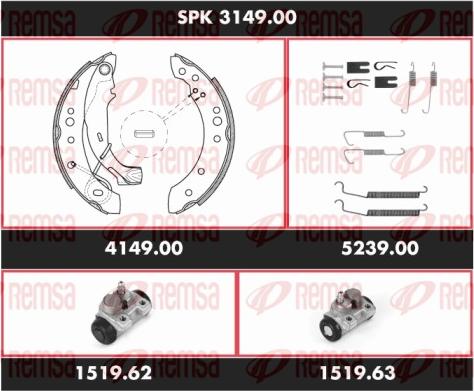 Remsa SPK 3149.00 - Bremžu loku komplekts ps1.lv