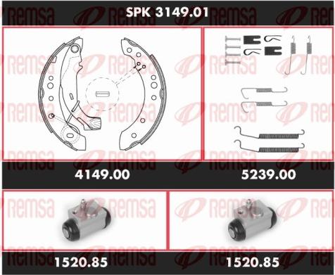 Remsa SPK 3149.01 - Bremžu loku komplekts ps1.lv