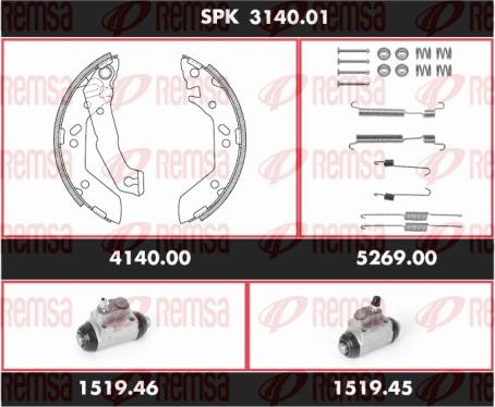 Remsa SPK 3140.01 - Bremžu loku komplekts ps1.lv