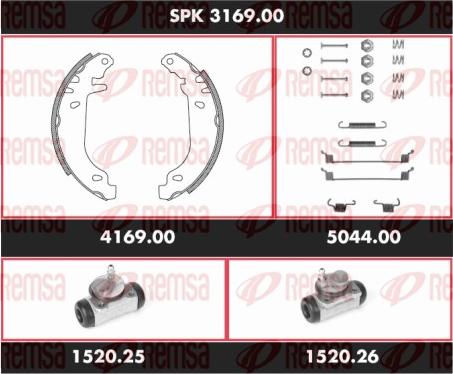 Remsa SPK 3169.00 - Bremžu loku komplekts ps1.lv