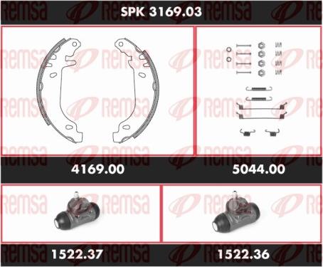 Remsa SPK 3169.03 - Bremžu loku komplekts ps1.lv