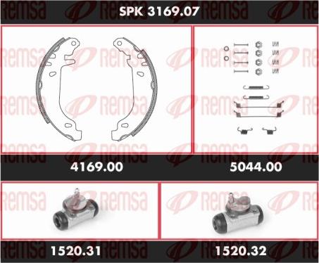 Remsa SPK 3169.07 - Bremžu loku komplekts ps1.lv