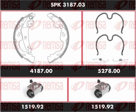 Remsa SPK 3187.03 - Bremžu loku komplekts ps1.lv