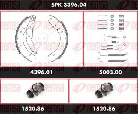 Remsa SPK 3396.04 - Bremžu loku komplekts ps1.lv