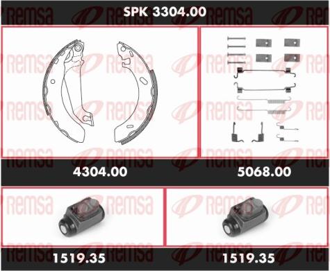 Remsa SPK 3304.00 - Bremžu loku komplekts ps1.lv