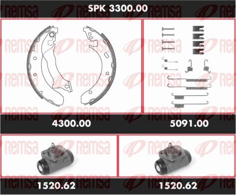 Remsa SPK 3300.00 - Bremžu loku komplekts ps1.lv