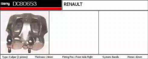 Remy DC80653 - Bremžu suports ps1.lv