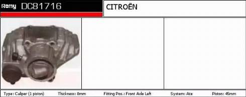 Remy DC81716 - Bremžu suports ps1.lv
