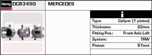 Remy DC83450 - Bremžu suports ps1.lv