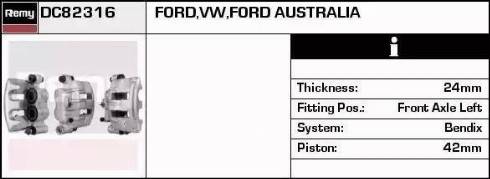 Remy DC82316 - Bremžu suports ps1.lv