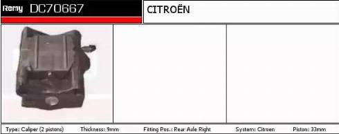 Remy DC70667 - Bremžu suports ps1.lv