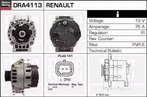 Remy DRA4113 - Ģenerators ps1.lv