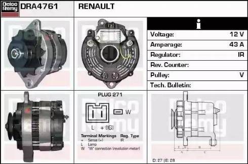 Remy DRA4761 - Ģenerators ps1.lv