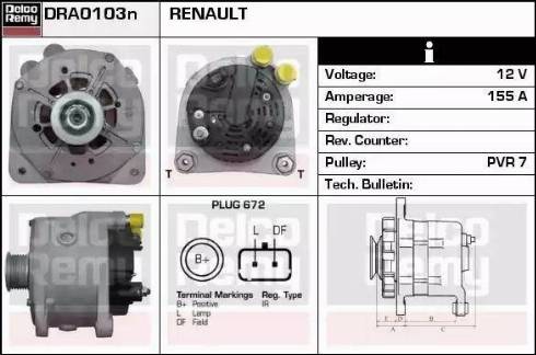 Remy DRA0103N - Ģenerators ps1.lv