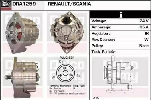 Remy DRA1250 - Ģenerators ps1.lv