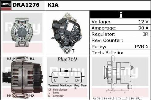 Remy DRA1276 - Ģenerators ps1.lv